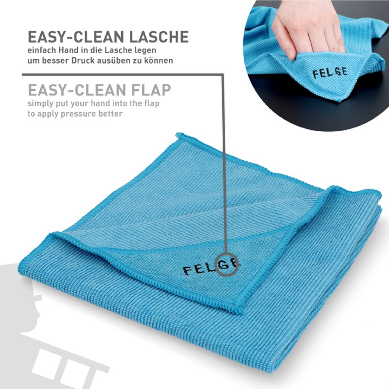 NIGRIN Performance chiffon microfibre pour jantes, 400×400 mm, 80% polyester 20% polyamide